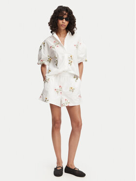 French Connection French Connection Riidest šortsid Alissa 799C0 Valge Relaxed Fit
