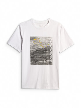 4F 4F T-Shirt WHEEL & WAVE Biały Regular Fit