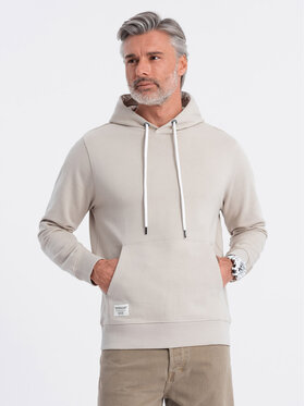 Ombre Ombre Mikina OM-SSBN-0177 Béžová Classic Fit