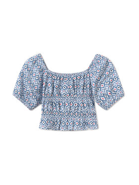 Mayoral Mayoral Bluzka 6025 Niebieski Regular Fit