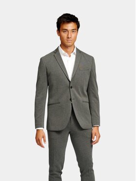 TeeShoppen TeeShoppen Marynarka 'Perform Collection' Szary Slim Fit