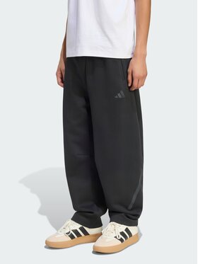 adidas adidas Spodnie materiałowe Z.N.E. OPEN HEMZ.N.E. OPEN HEM Czarny Loose Fit