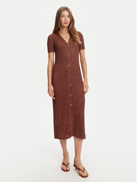TWINSET TWINSET Úpletové šaty 251TT3190 Hnedá Slim Fit