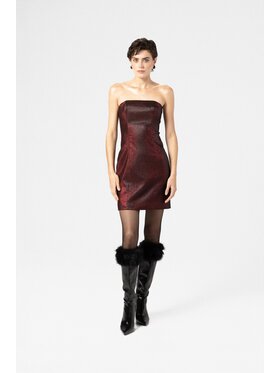 LE POSSÉ LE POSSÉ Koktejlové šaty SKZDT Červená Slim Fit
