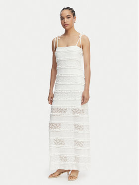 Vero Moda Vero Moda Sukienka wieczorowa Lucia 10348443 Kremowy Regular Fit