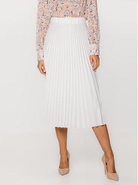 Willsoor Willsoor Spódnica plisowana 67359 Biały A-Line Fit