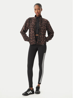 adidas adidas Суитшърт Workout Essentials Leopard Woven KD7612 Кафяв Regular Fit