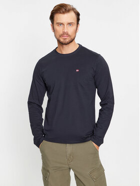 Napapijri Napapijri Longsleeve Salis NP0A4HN7 Czarny Regular Fit