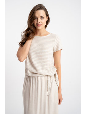 CLICK CLICK Bluzka 10-6898 Beżowy jasny Regular Fit