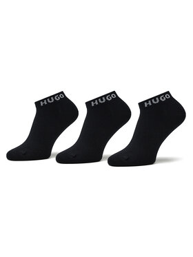 Hugo Hugo Súprava 3 párov vysokých dámskych ponožiek 3p As Uni Cc W 50483111 Čierna