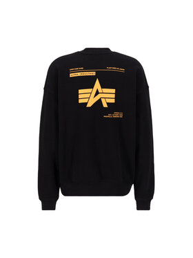 Alpha Industries Alpha Industries Bluza Logo Backprint Sweatshirt Czarny Relaxed Fit