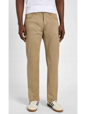Lee Lee Spodnie materiałowe Straight Fit XM Extreme Motion MVP Beżowy Tapered Fit