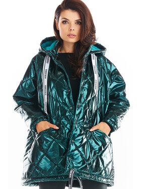 Awama Awama Giacca da donna A385 Verde Basic Fit