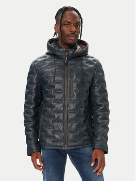 Milestone Milestone Lederjacke MSTamino 631019 60305 Dunkelblau Regular Fit