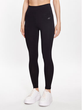 4F 4F Leggings 4FSS23TTIGF063 Schwarz Slim Fit