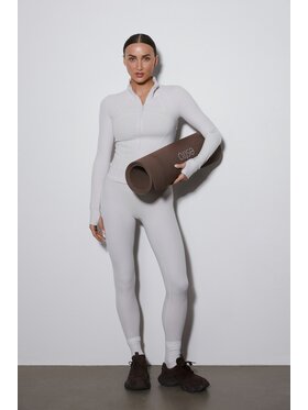 Estro Estro Komplet bluza i legginsy ER00119507 Beżowy Slim Fit