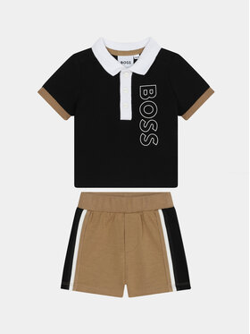 BOSS Boss Set polo i hlače J50785 Crna Regular Fit