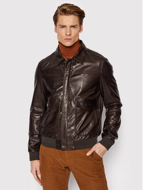 Aeronautica Militare Aeronautica Militare Шкіряна куртка 221PN50181994 Коричневий Regular Fit