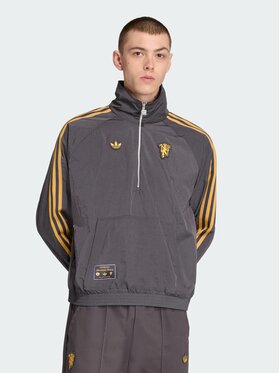 adidas adidas Kurtka wielofunkcyjna Manchester United Terrace Icons Czarny Loose Fit