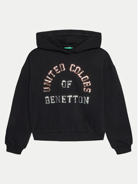 United Colors Of Benetton United Colors Of Benetton Majica dugih rukava 39M2C203W Crna Regular Fit