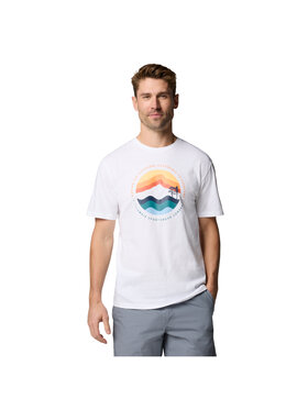 Columbia Columbia T-Shirt Columbia Path Lake II Graphic Tee Biały Regular Fit