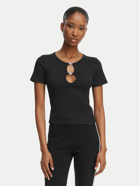 HUGO HUGO Marškinėliai Diheart 50562071 Juoda Slim Fit