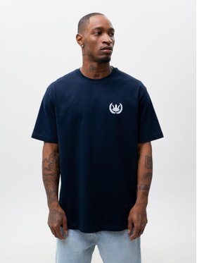 Jigga Wear Jigga Wear T-Shirt Szeroka luźna Laur korona 130026 Granatowy Oversize