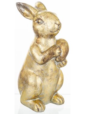 MIAhome MIAhome Figurka złota królik 30.5x13x15 cm Złoty