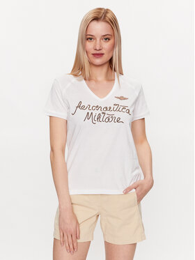 Aeronautica Militare Aeronautica Militare T-Shirt 231TS2094DJ598 Biały Regular Fit