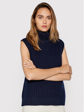 Victoria Victoria Beckham Victoria Victoria Beckham Dolčevita Summer 2321KJU002823A Tamnoplava Regular Fit
