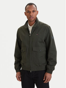 Tommy Hilfiger Tommy Hilfiger Pārejas jaka Harrington MW0MW42507 Zaļš Regular Fit