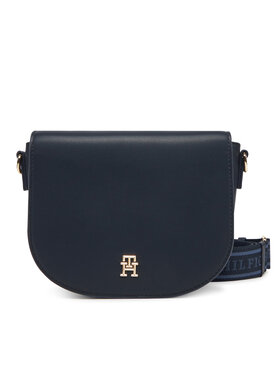 Tommy Hilfiger Tommy Hilfiger Torebka Th Logotape Saddle Bag AW0AW17184 Granatowy