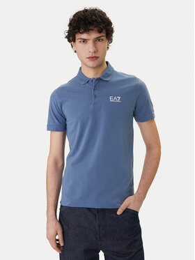 EA7 Emporio Armani EA7 Emporio Armani Polo 8NPF14 PJVQZ UB064 Niebieski Regular Fit