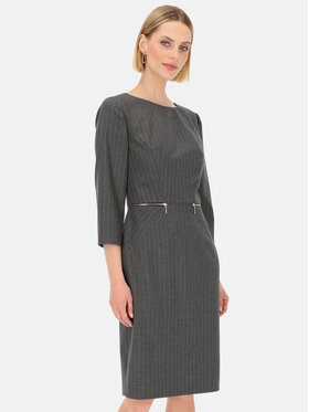 Potis & Verso Potis & Verso Sukienka elegancka Carla Szary Regular Fit
