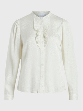 Vila Vila Hemd Jacy 14083359 Écru Regular Fit