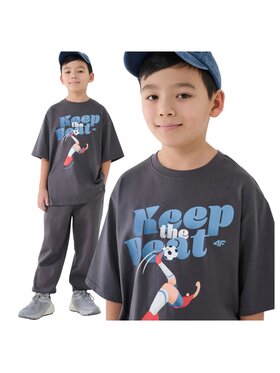 4F 4F T-Shirt 4FJASAW24TTSHM2596-022S Czarny Oversize