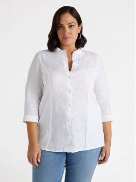 Fiorella Rubino Fiorella Rubino Camicia 5044T001270N011 Bianco Over Fit