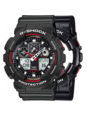 Casio Casio Zegarek SET GA-100-1A4ER + BEZEL 10508136 + PASEK 10467764 Czarny