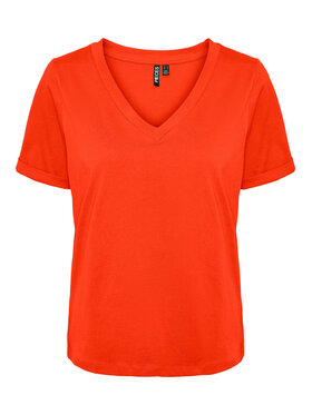 Pieces Pieces T-Shirt 17120455 Pomarańczowy Regular Fit