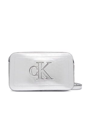 Calvin Klein Calvin Klein Torebka Bold Ck Outline Mtl Camera Bag LV04F3896G Srebrny