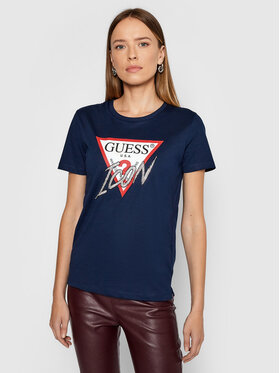 Guess Guess T-Shirt Icon W1YI0Y I3Z00 Granatowy Regular Fit