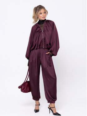 Miss LK Miss LK Kurtka bomber MISSLKB Bordowy Loose Fit