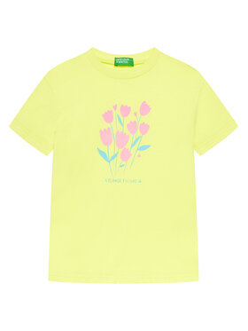 United Colors Of Benetton United Colors Of Benetton Тишърт 3JERG10J3 Жълт Regular Fit