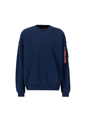 Alpha Industries Alpha Industries Bluza Alpha Essentials Rubber Logo Sweatshirt Granatowy Relaxed Fit
