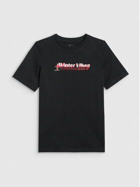 4F 4F T-Shirt APRES SKI Czarny Regular Fit