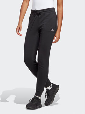 adidas adidas Sporta bikses Essentials Linear French Terry Cuffed Joggers IC6868 Melns Slim Fit