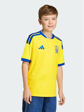 adidas adidas Koszulka techniczna Ukraine 26 Home Kids Jersey Żółty Regular Fit