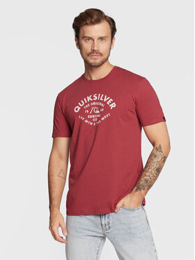 Quiksilver Quiksilver T-Shirt Script Talk Front EQYZT07042 Czerwony Classic Fit