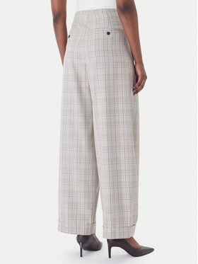 BOSS BOSS Текстилни панталони Telda1 50553949 Бежов Oversize