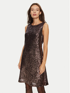 DKNY DKNY Sukienka koktajlowa DD4HZB44 Brązowy Slim Fit